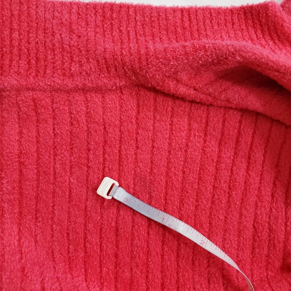 NWT Talbots Chenille Texture Zip Front Cardigan Sweater Knit Pink Size Large